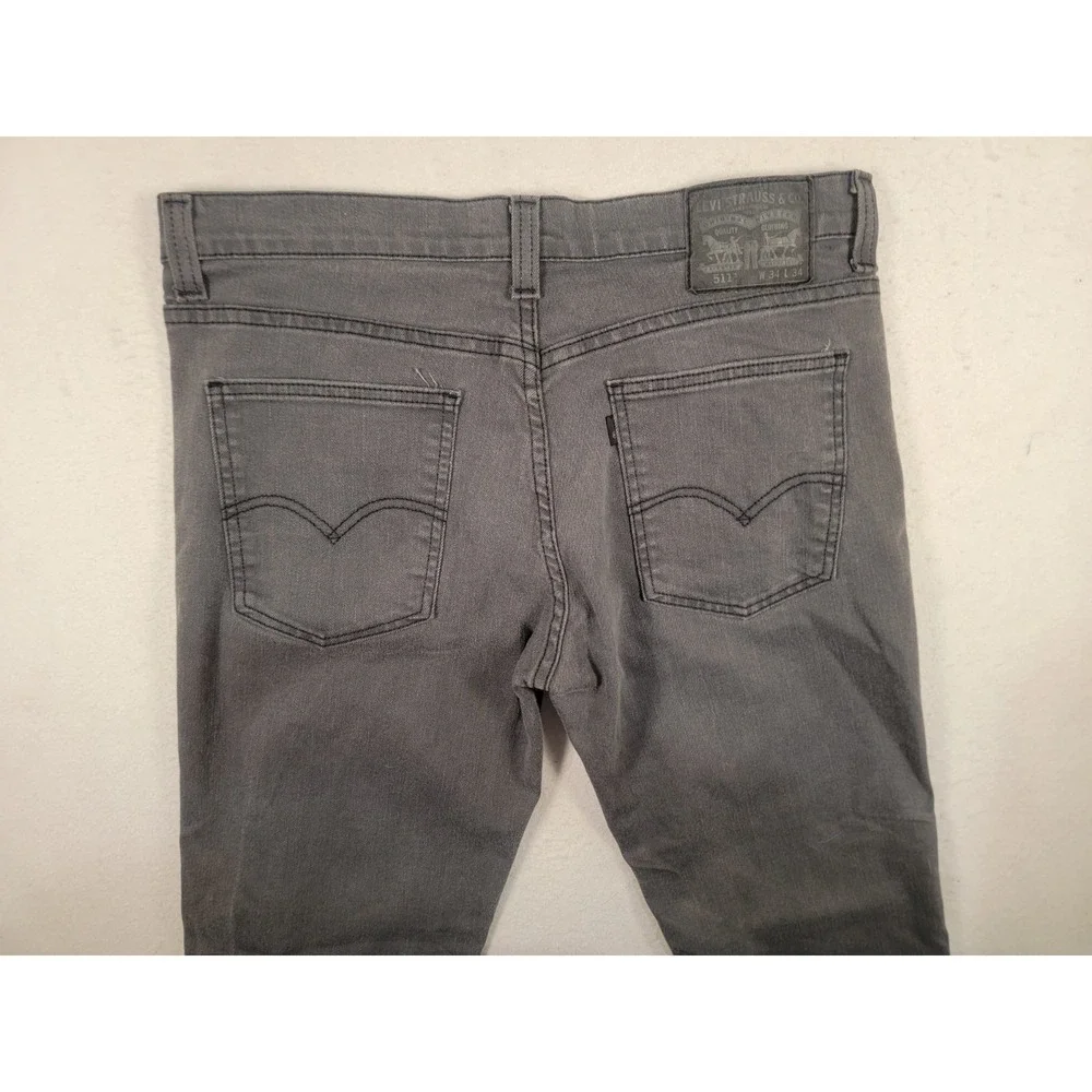 Levi's 511 stretch  jeans - Slim Fit - Men's 34x34 Gray Wash,‎ Stretch 5 Pocket